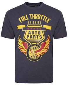 KAM Full Throttle T-Shirt Indigo Marl